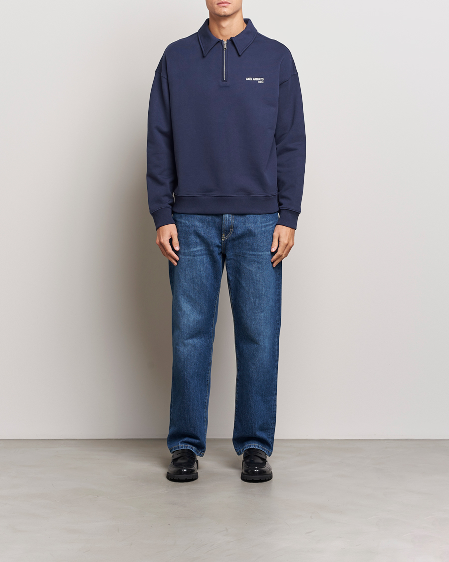 Heren | Truien | Axel Arigato | Remi Half Zip Sweater Navy