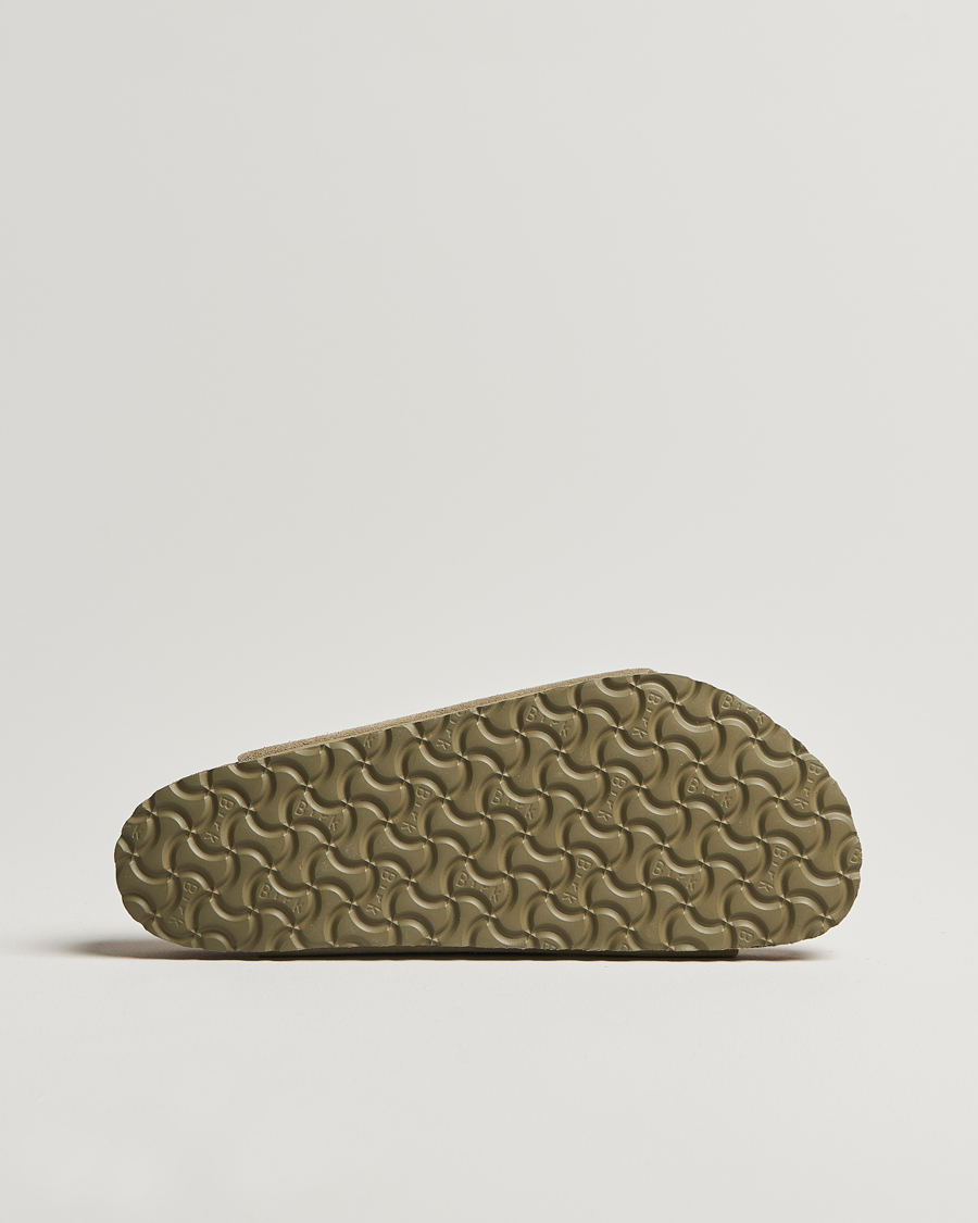 Heren | Sandalen slides | BIRKENSTOCK | Arizona Soft Footbed Faded Khaki Suede