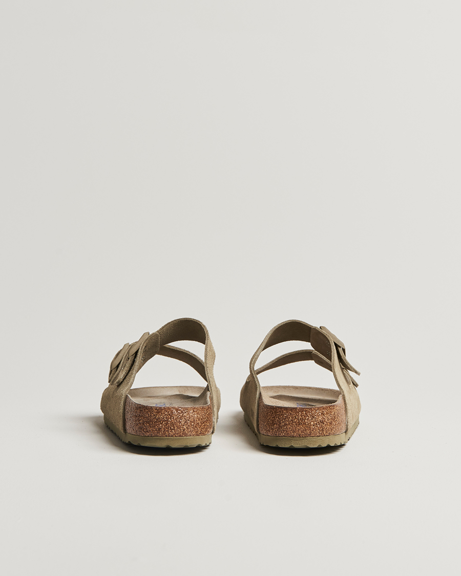 Heren | Sandalen slides | BIRKENSTOCK | Arizona Soft Footbed Faded Khaki Suede