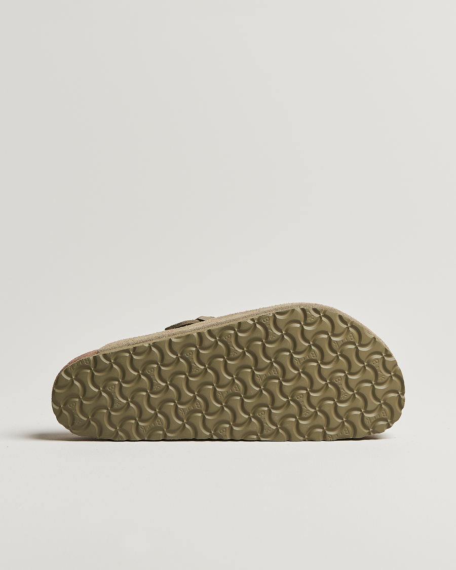 Heren | Sandalen slides | BIRKENSTOCK | Boston Classic Footbed Faded Khaki Suede