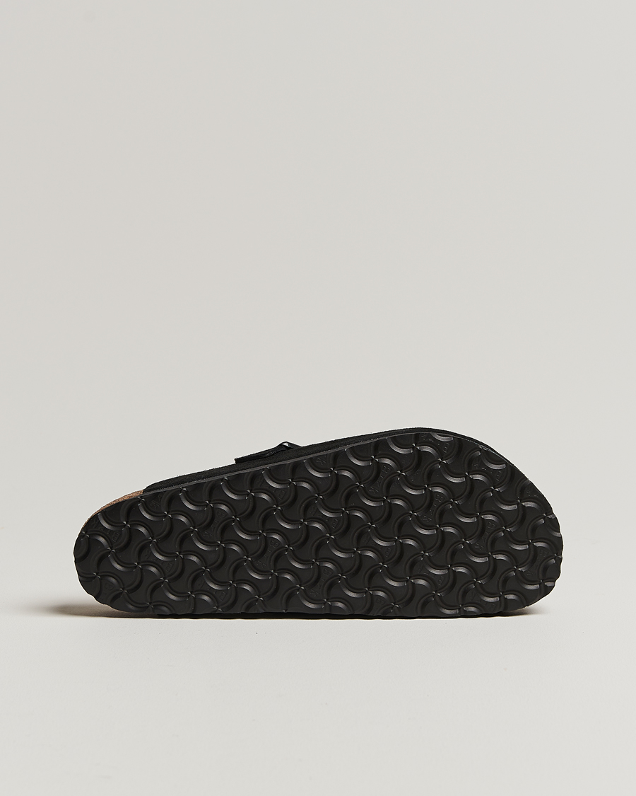 Heren | Sandalen slides | BIRKENSTOCK | Boston Soft Footbed Black Suede