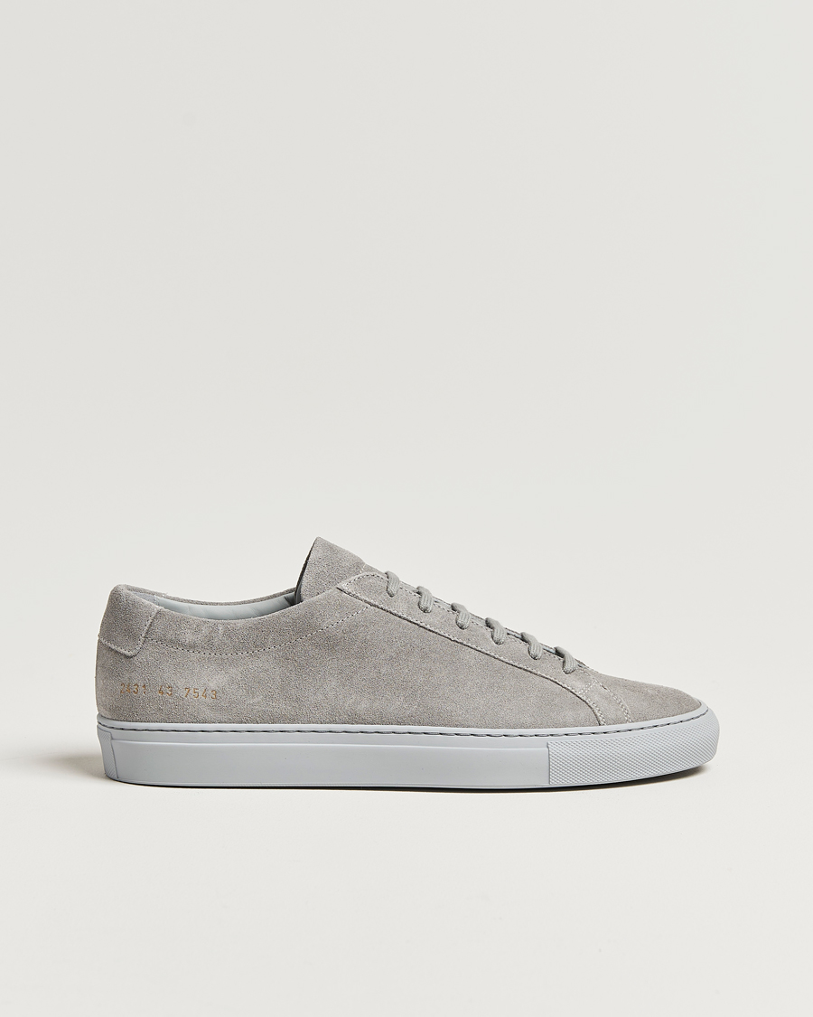 Heren | Common Projects Original Achilles Suede Sneaker Grey | Common Projects | Original Achilles Suede Sneaker Grey