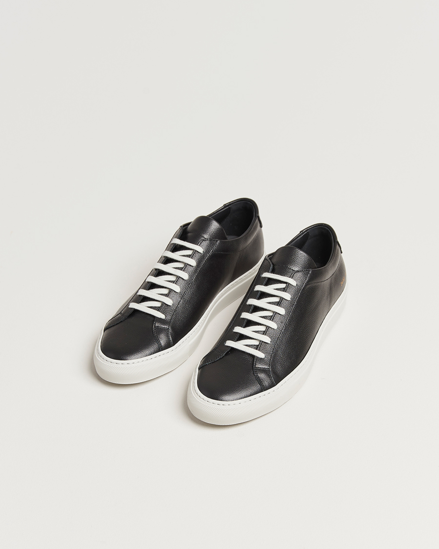 Heren | Common Projects Original Achilles Pebbled Leather Sneaker Black | Common Projects | Original Achilles Pebbled Leather Sneaker Black