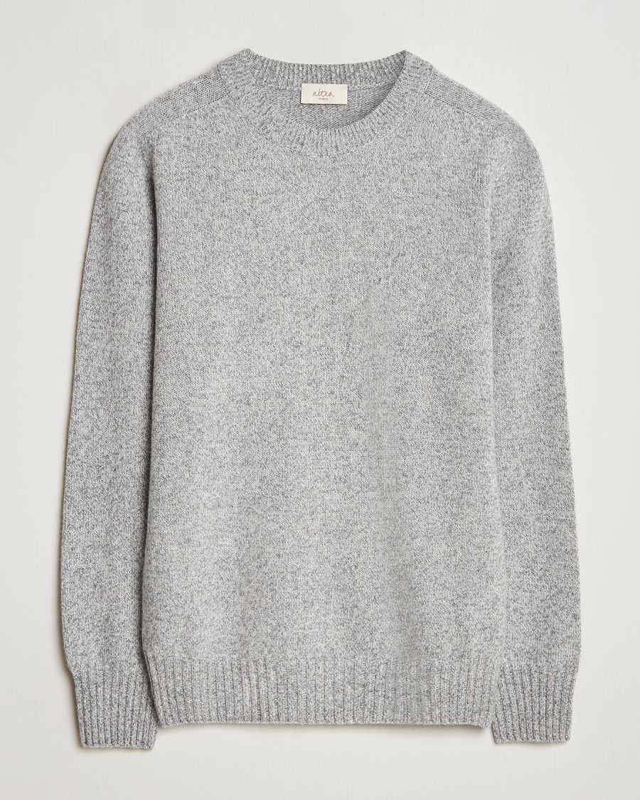 Heren | Truien | Altea | Wool/Cashmere Crew Neck Pullover Grey Melange