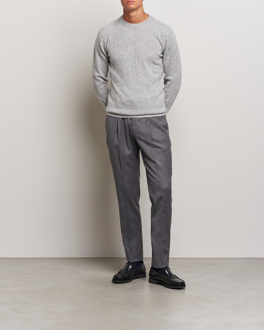 Heren | Truien | Altea | Wool/Cashmere Crew Neck Pullover Grey Melange