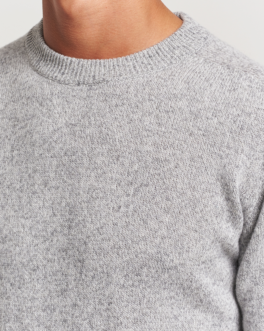 Heren | Truien | Altea | Wool/Cashmere Crew Neck Pullover Grey Melange