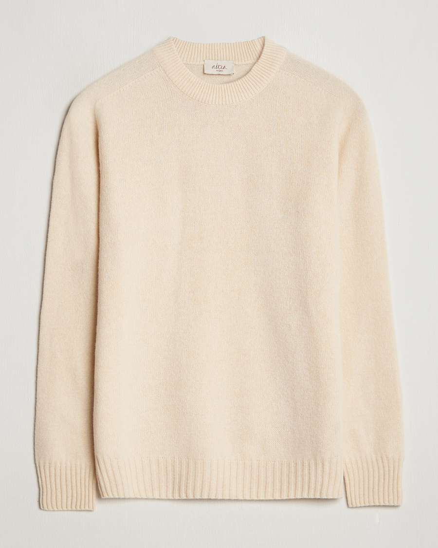 Heren | Truien | Altea | Wool/Cashmere Crew Neck Pullover Latte