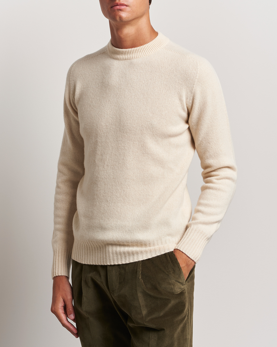 Heren | Truien | Altea | Wool/Cashmere Crew Neck Pullover Latte