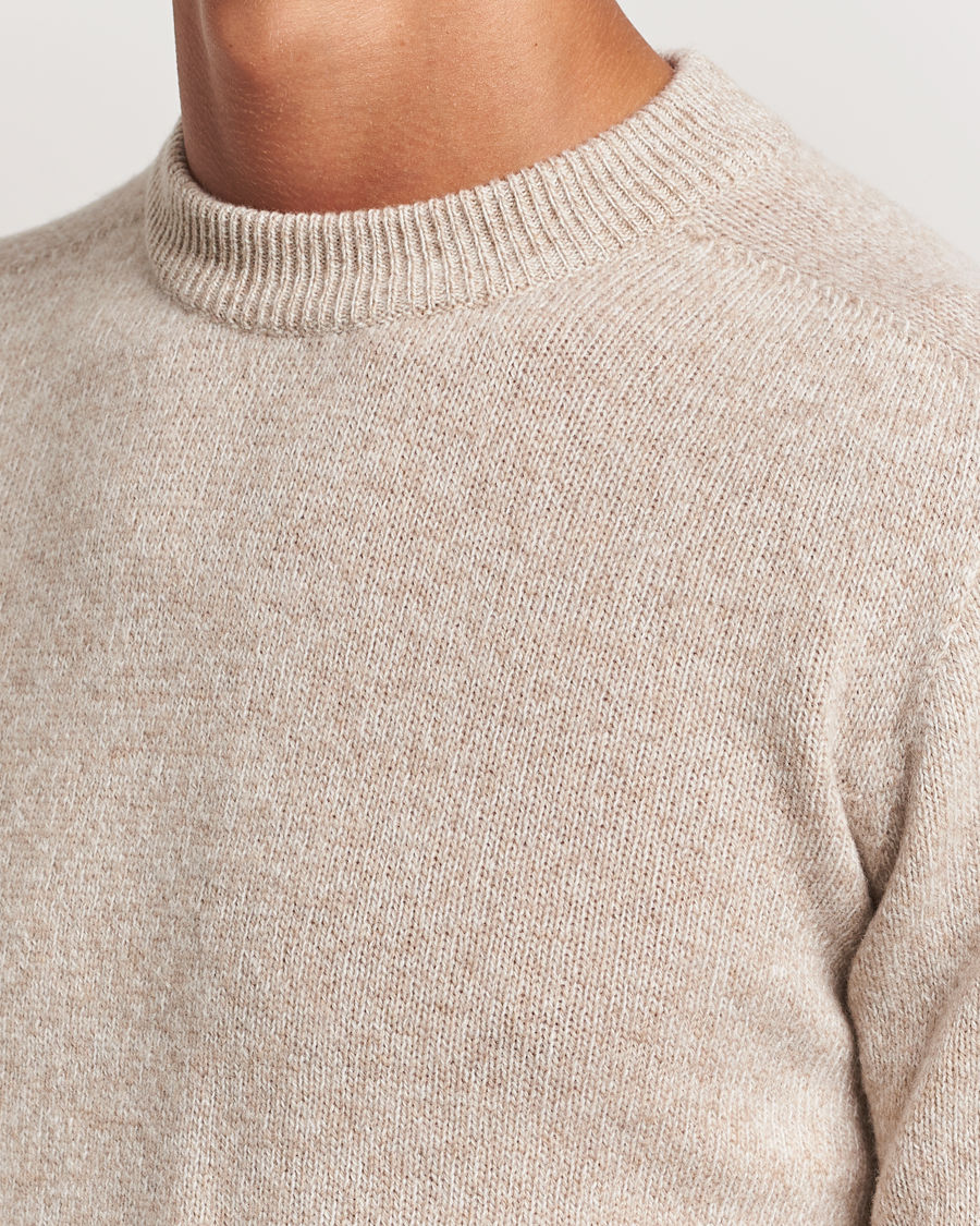 Heren | Truien | Altea | Wool/Cashmere Crew Neck Pullover Beige Melange