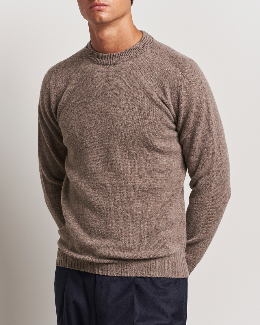 Heren | Truien | Altea | Wool/Cashmere Crew Neck Pullover Taupe
