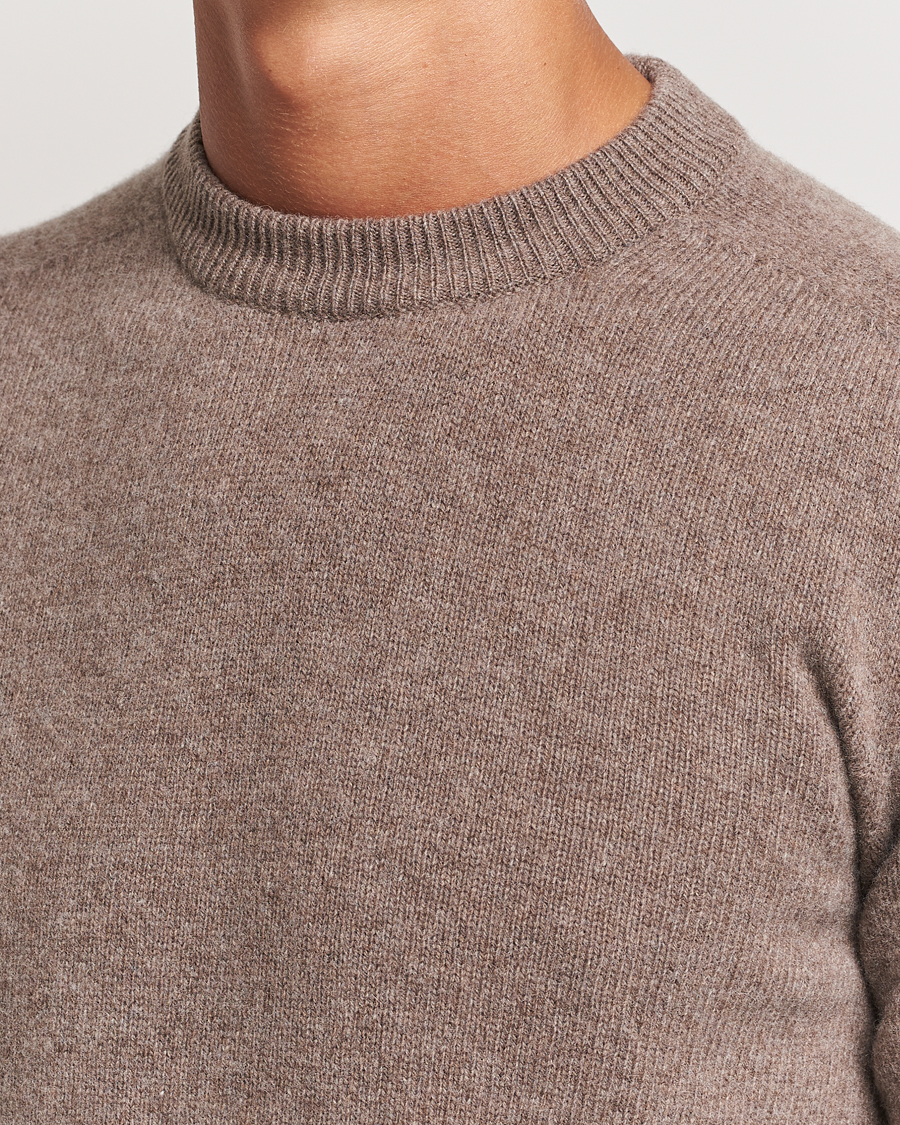Heren | Truien | Altea | Wool/Cashmere Crew Neck Pullover Taupe