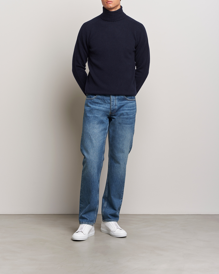 Heren | Truien | Altea | Wool/Cashmere Rollneck Navy