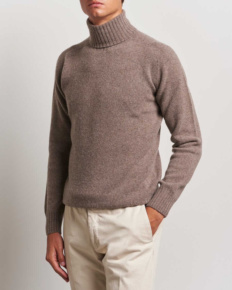 Heren | Truien | Altea | Wool/Cashmere Rollneck Taupe