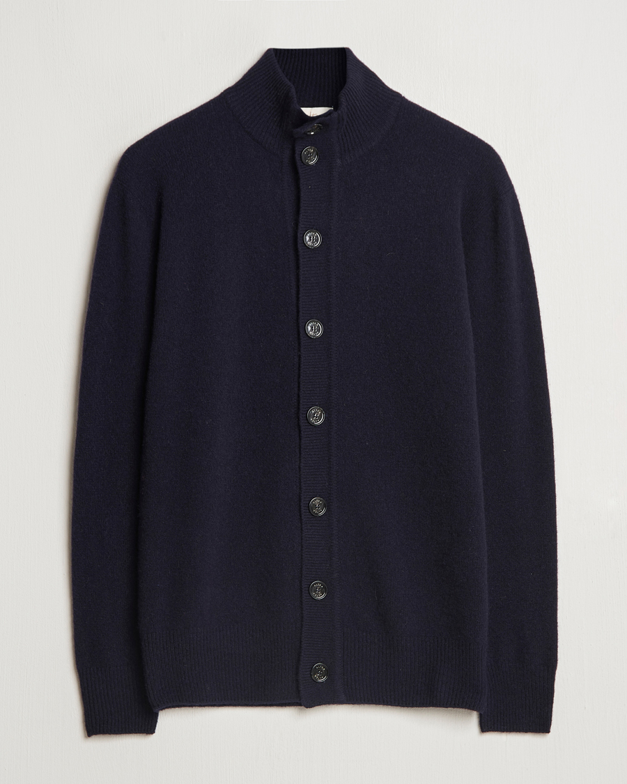 Heren | Truien | Altea | Shetland Cardigan Navy