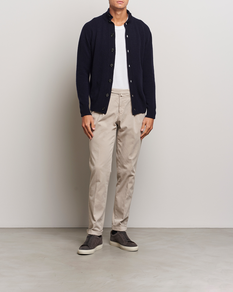 Heren | Truien | Altea | Shetland Cardigan Navy
