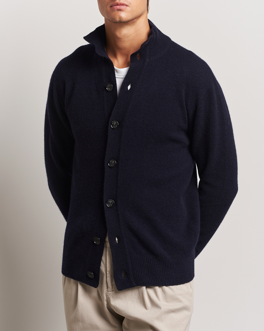 Heren | Truien | Altea | Shetland Cardigan Navy