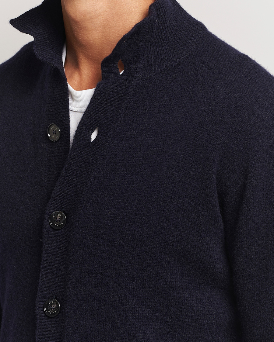 Heren | Truien | Altea | Shetland Cardigan Navy