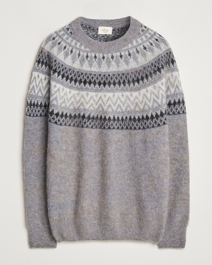 Heren | Truien | Altea | Wool/Cashmere Norwegian Sweater Grey