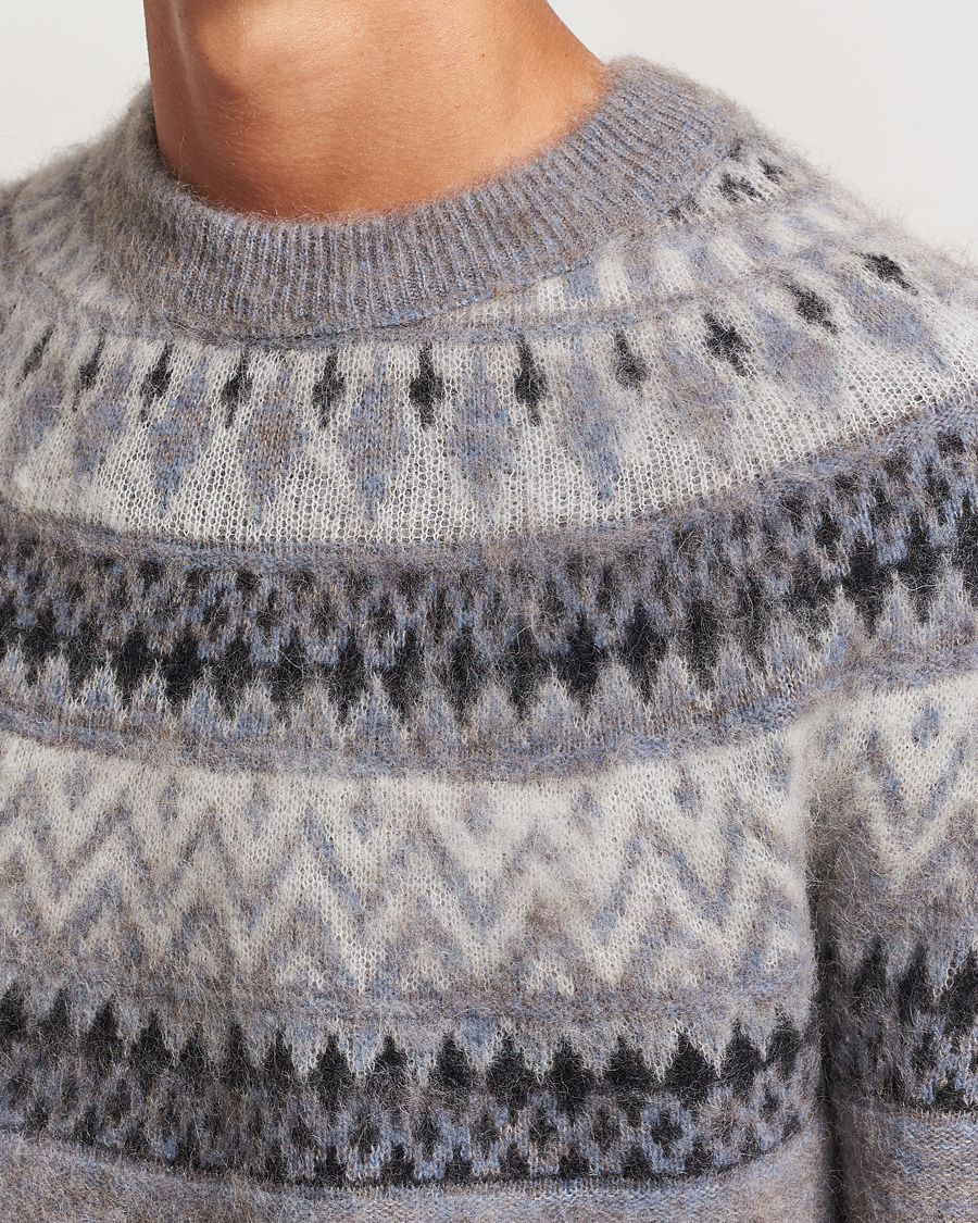 Heren | Truien | Altea | Wool/Cashmere Norwegian Sweater Grey