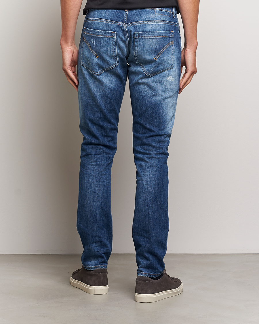 Heren | Jeans | Dondup | George Light Distressed Jeans Medium Blue