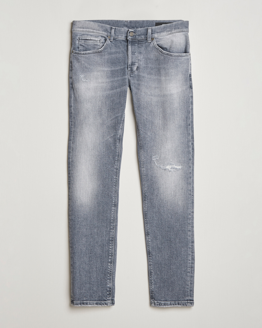 Heren | Jeans | Dondup | George Light Distressed Jeans Light Grey