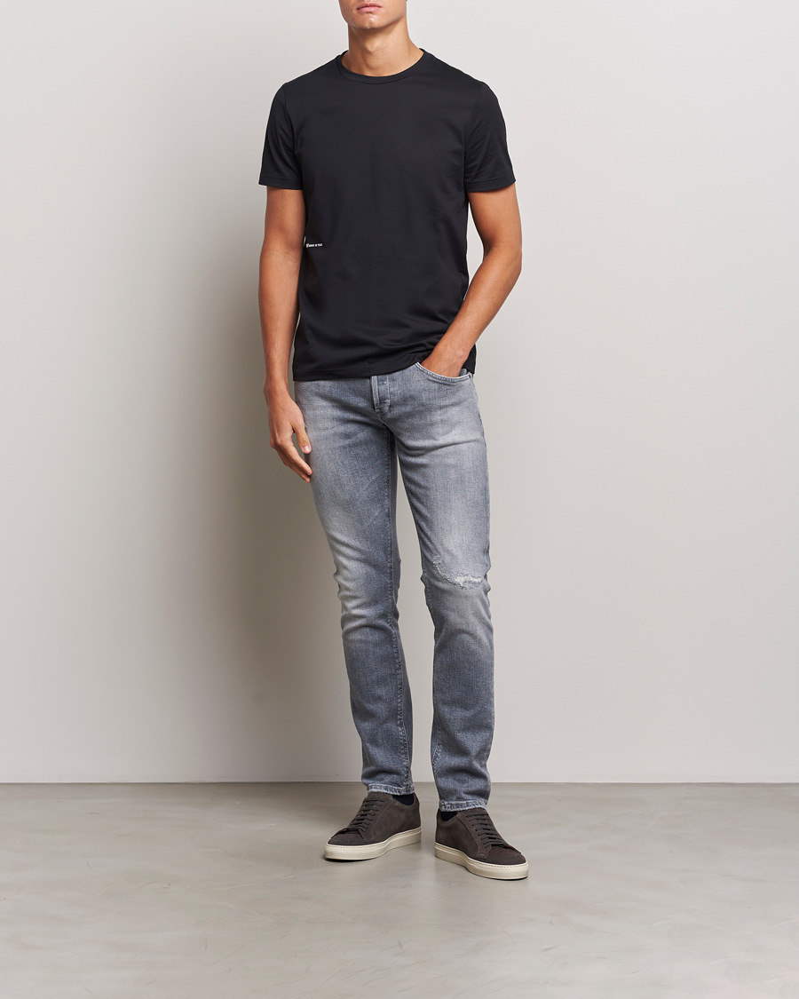 Heren | Jeans | Dondup | George Light Distressed Jeans Light Grey