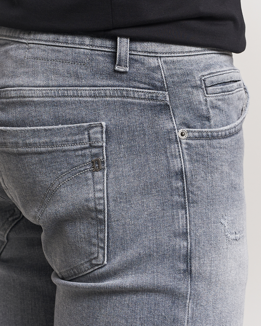 Heren | Jeans | Dondup | George Light Distressed Jeans Light Grey