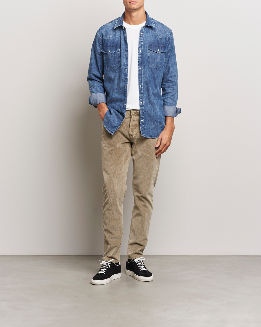 Heren | Broeken | Dondup | Icon Corduroy Trousers Khaki