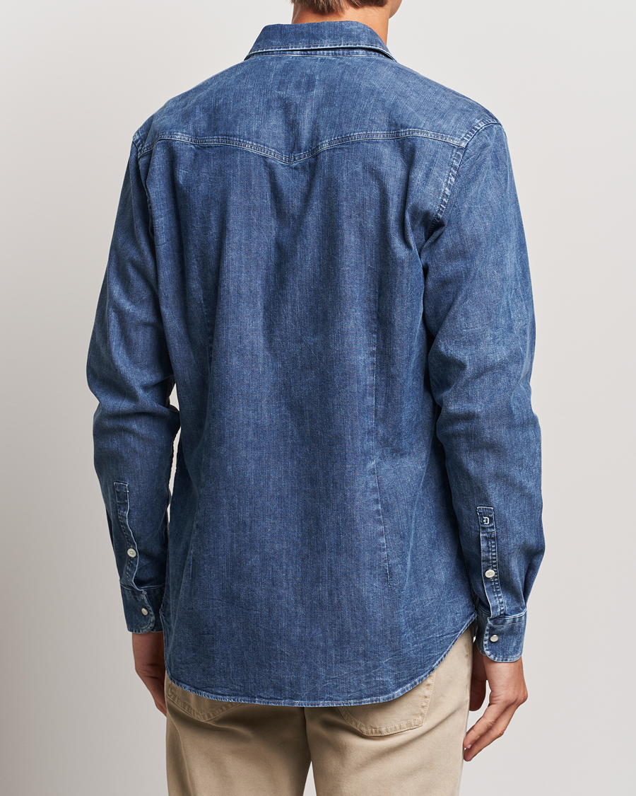 Heren | Overhemden | Dondup | Slim Fit Denim Shirt Medium Blue