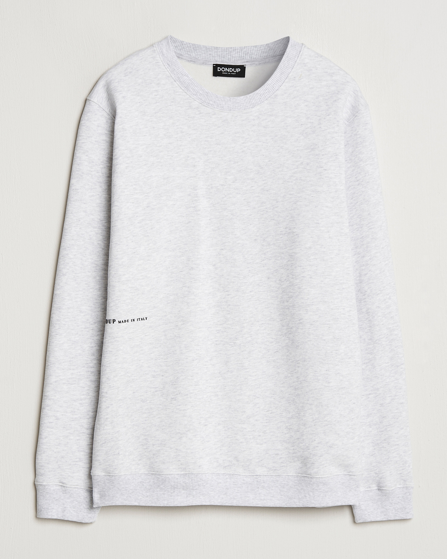 Heren | Truien | Dondup | Logo Crew Neck Sweatshirt Grey Melange