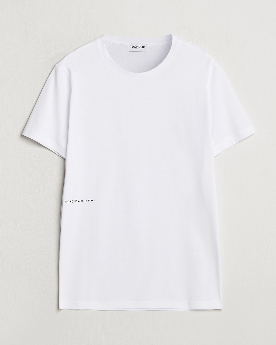 Heren | T-shirts | Dondup | Logo Crew Neck T-Shirt White