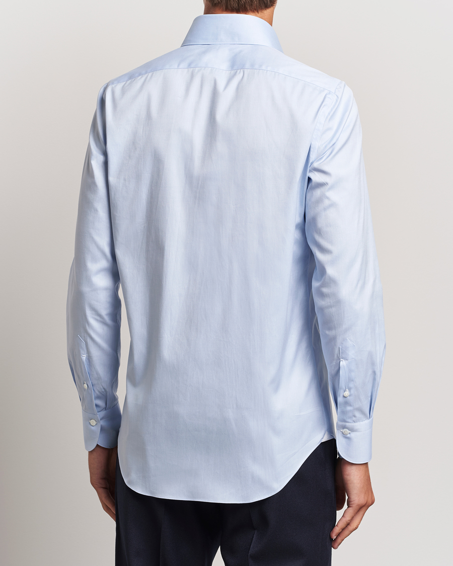 Heren | Overhemden | Finamore Napoli | Milano Slim Oxford Button Down Shirt Light Blue