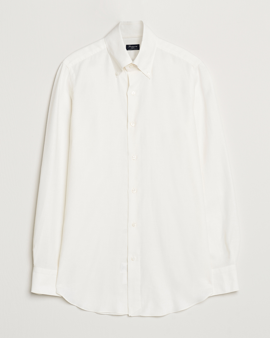 Heren | Overhemden | Finamore Napoli | Milano Slim Cashmere BD Shirt White