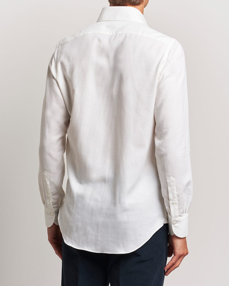 Heren | Overhemden | Finamore Napoli | Milano Slim Cashmere BD Shirt White