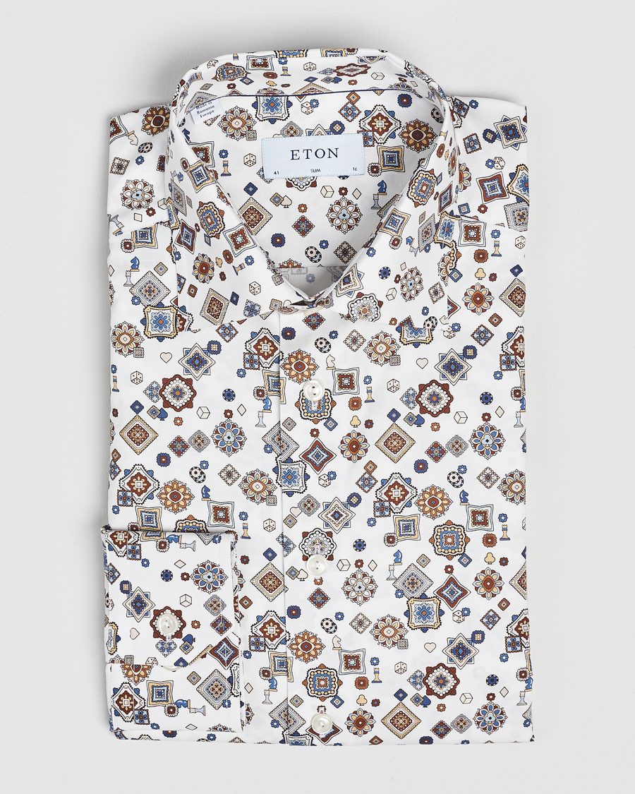 Heren | Overhemden | Eton | Slim Fit Signature Twill Printed Shirt Multi