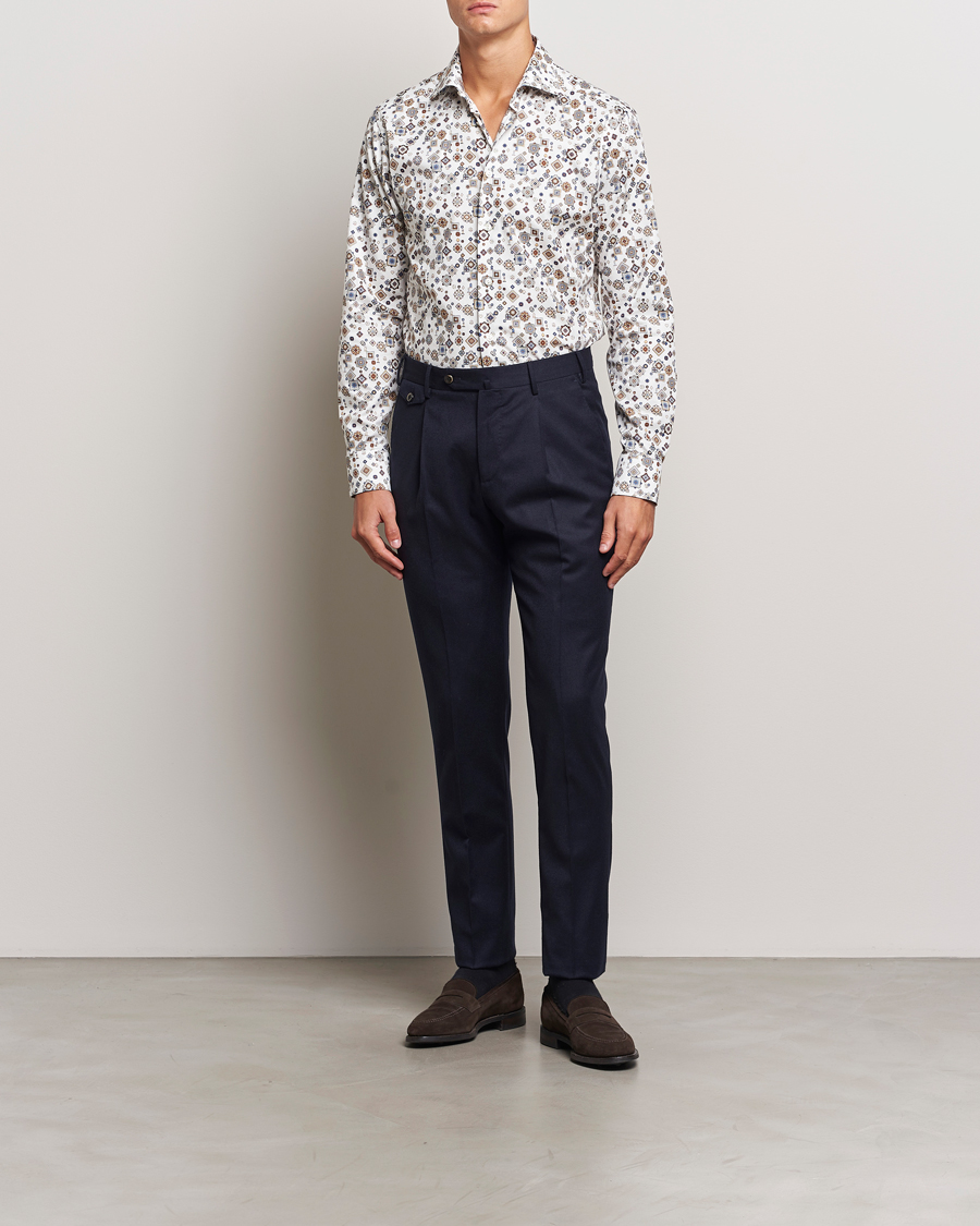 Heren | Overhemden | Eton | Slim Fit Signature Twill Printed Shirt Multi