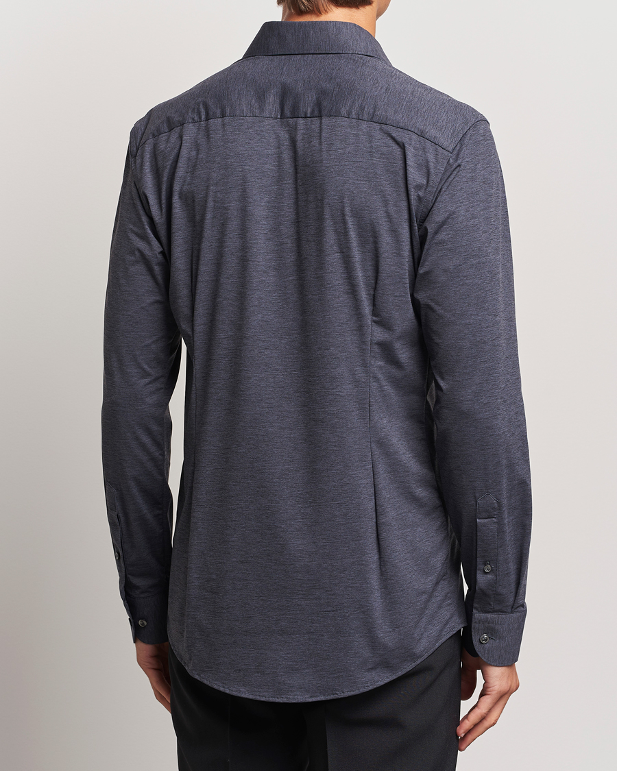 Heren | Overhemden | Eton | Slim Fit Four Way Stretch Shirt Dark Grey