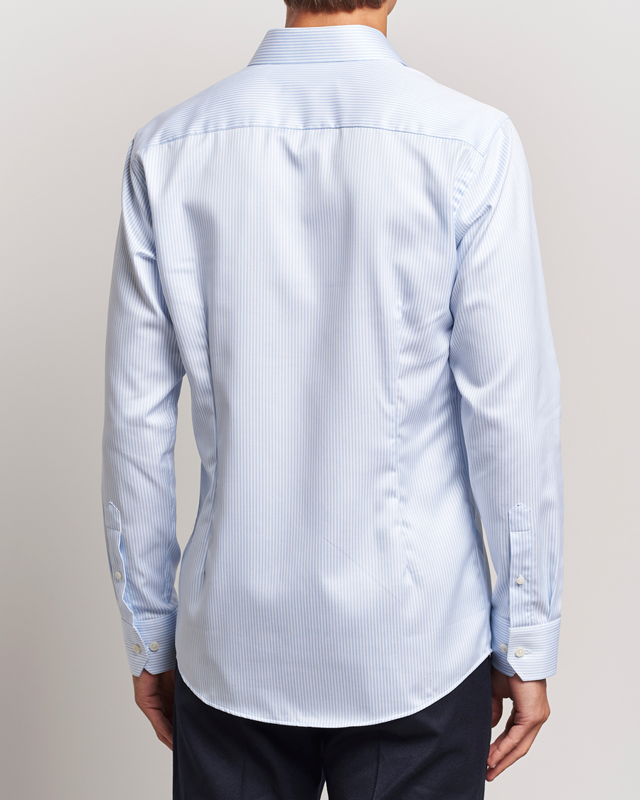 Heren | Overhemden | Eton | Slim Fit Signature Twill Striped Shirt Blue/White