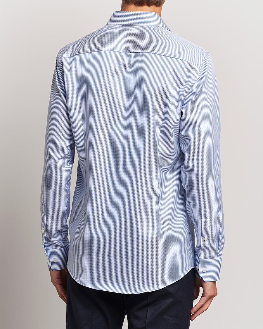 Heren | Overhemden | Eton | Slim Fit Signature Twill Striped Shirt Blue/White