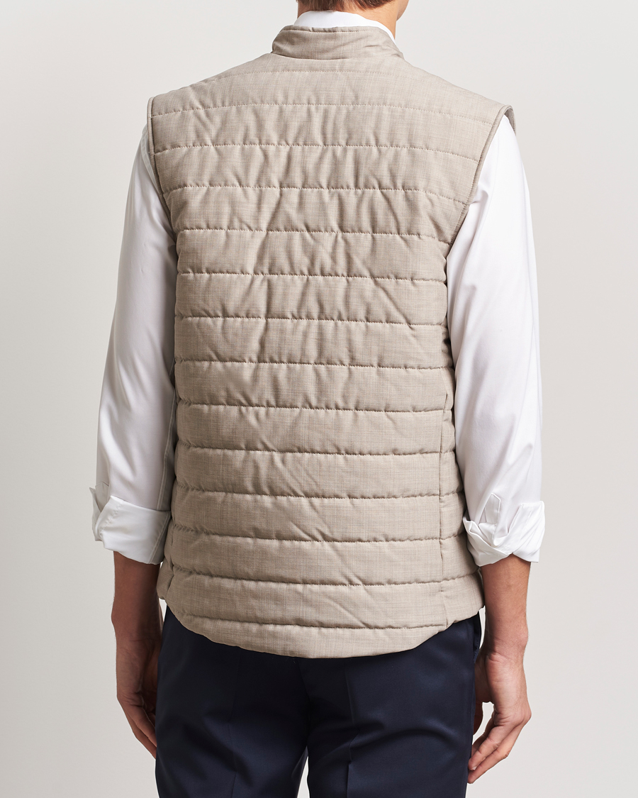 Heren | Jassen | Eton | Padded Wool Vest Beige