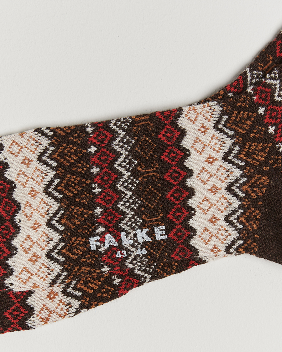 Heren | Ondergoed | Falke | Aspen Fairisle Socks Dark Brown