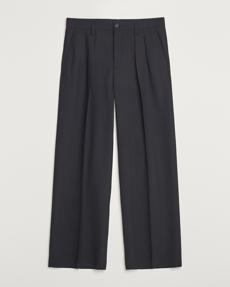 Heren | Broeken | Filippa K | Milo Wide Wool Trousers Black