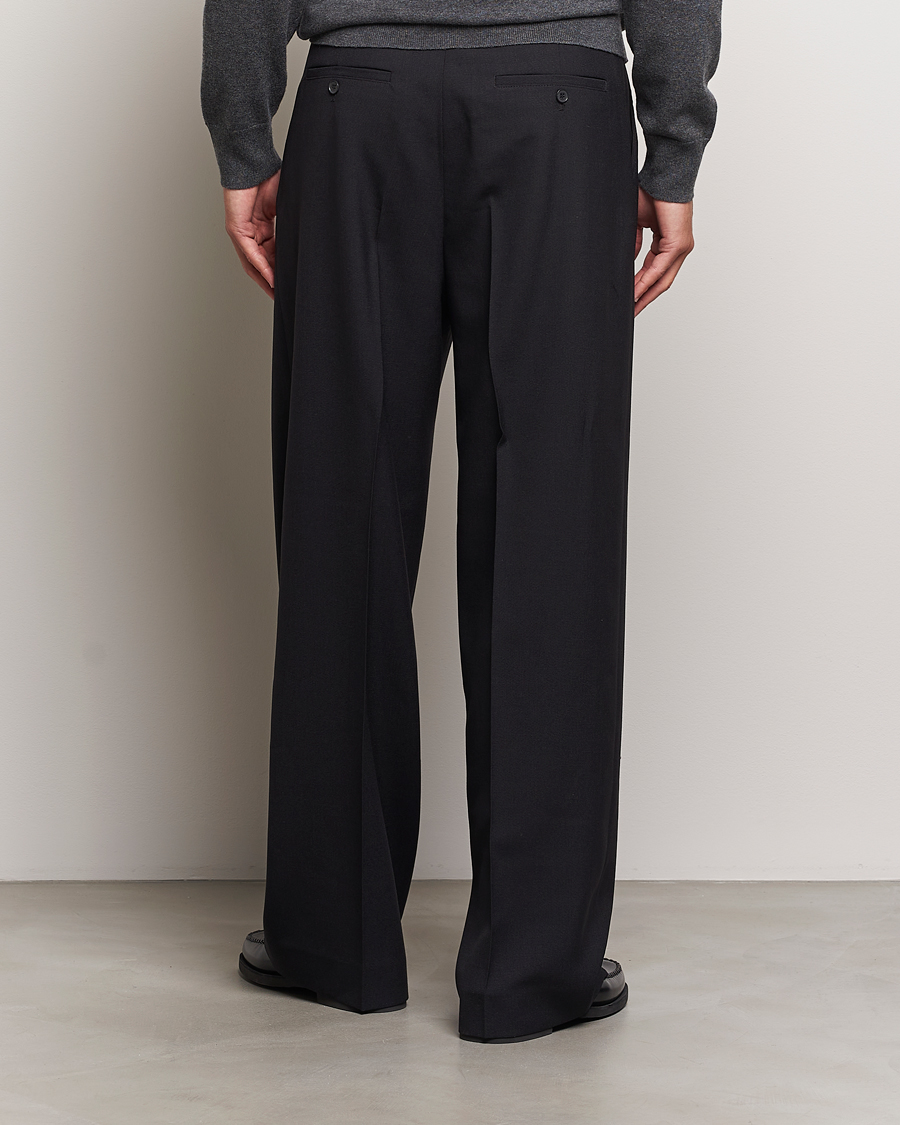 Heren | Broeken | Filippa K | Milo Wide Wool Trousers Black