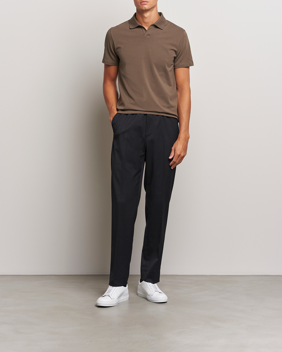 Heren | Broeken | Filippa K | Relaxed Terry Wool Trousers Anthracite