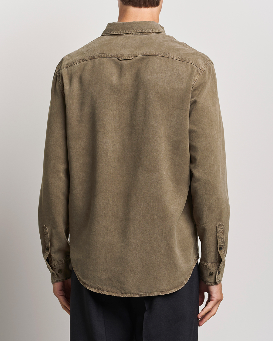 Heren | Overhemden | Filippa K | Zachary Lyocell Shirt Dark Sage