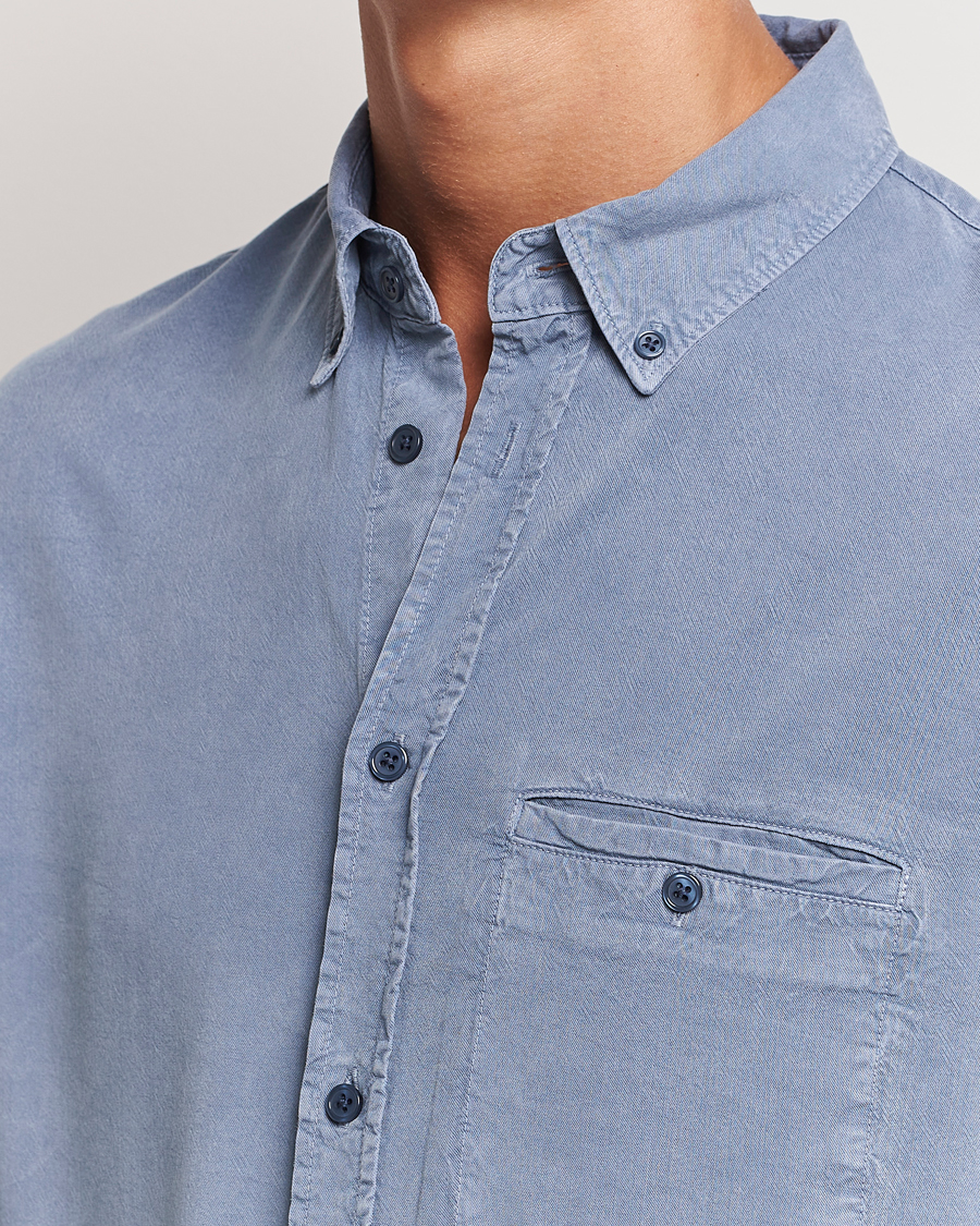Heren | Overhemden | Filippa K | Zachary Lyocell Shirt Grey Blue