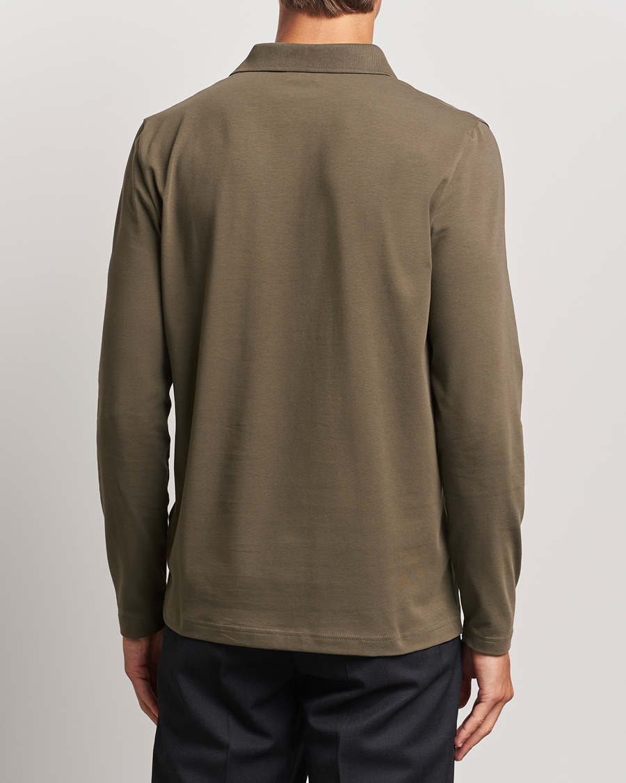 Heren | Truien | Filippa K | Luke Lycra Poloshirt Dark Sage
