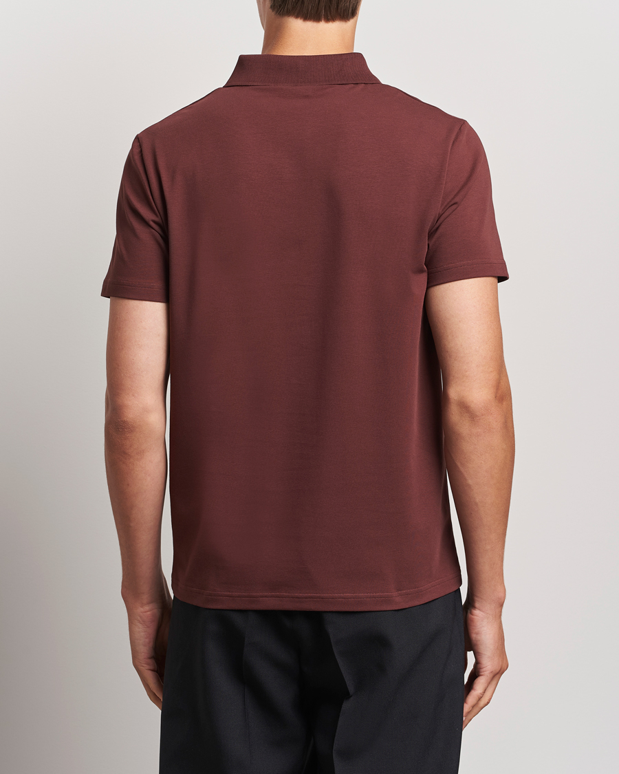 Heren | Polo's | Filippa K | Soft Lycra Polo T-Shirt Mahogany Brown
