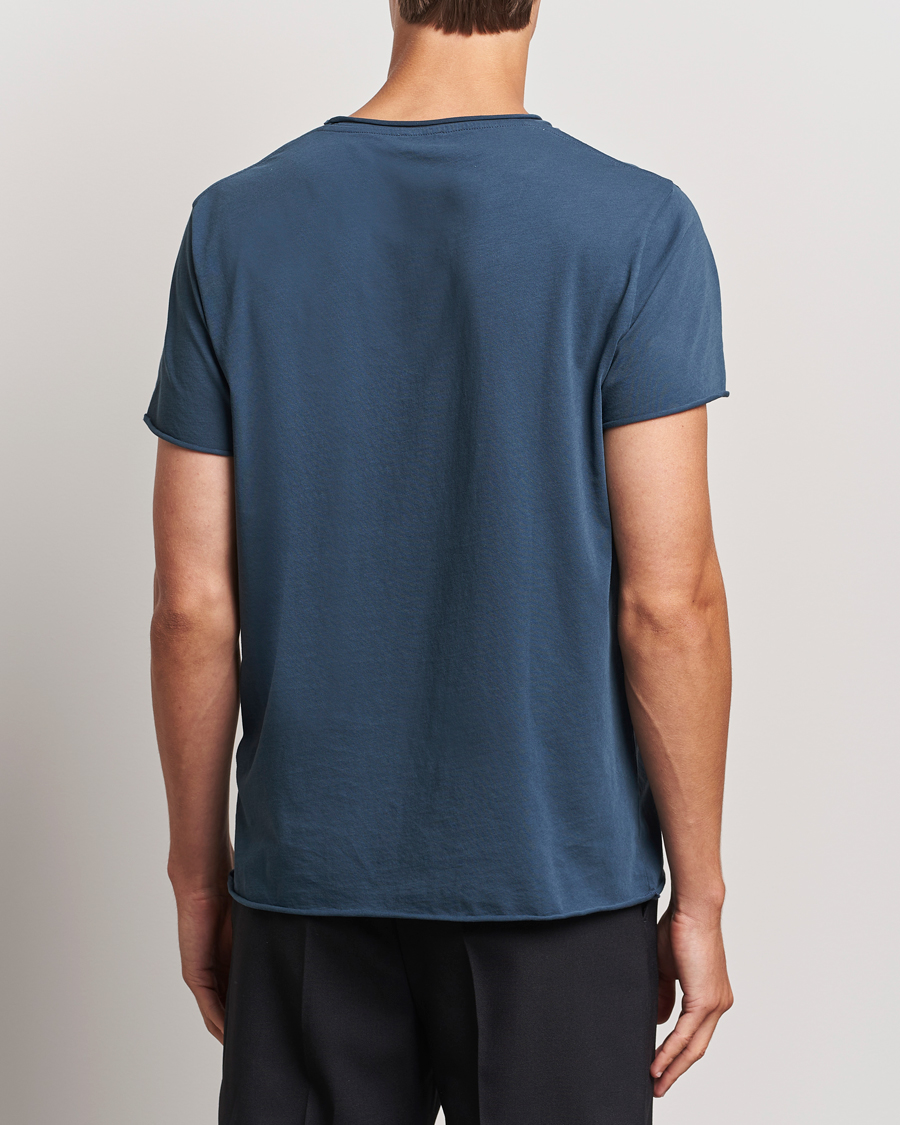 Heren | T-shirts | Filippa K | Roll Neck Crew Neck T-Shirt Dawn Blue