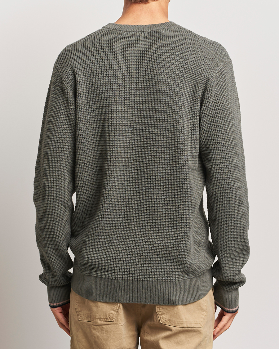 Heren | Truien | Fred Perry | Waffle Stitch Jumper Field Green